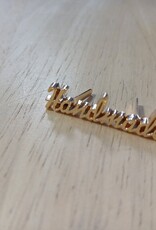 Label metaal handmade goud  per stuk