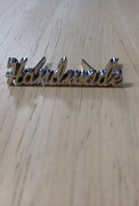Label metaal handmade zilver  per stuk