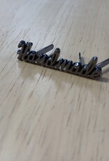 Label metaal handmade nikkel  per stuk