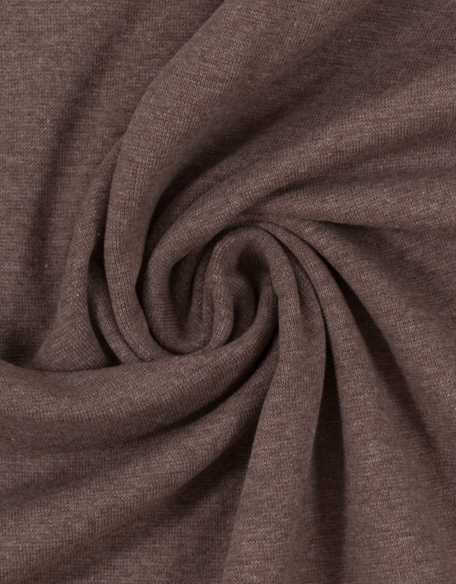 Boordstof uni bruin melange