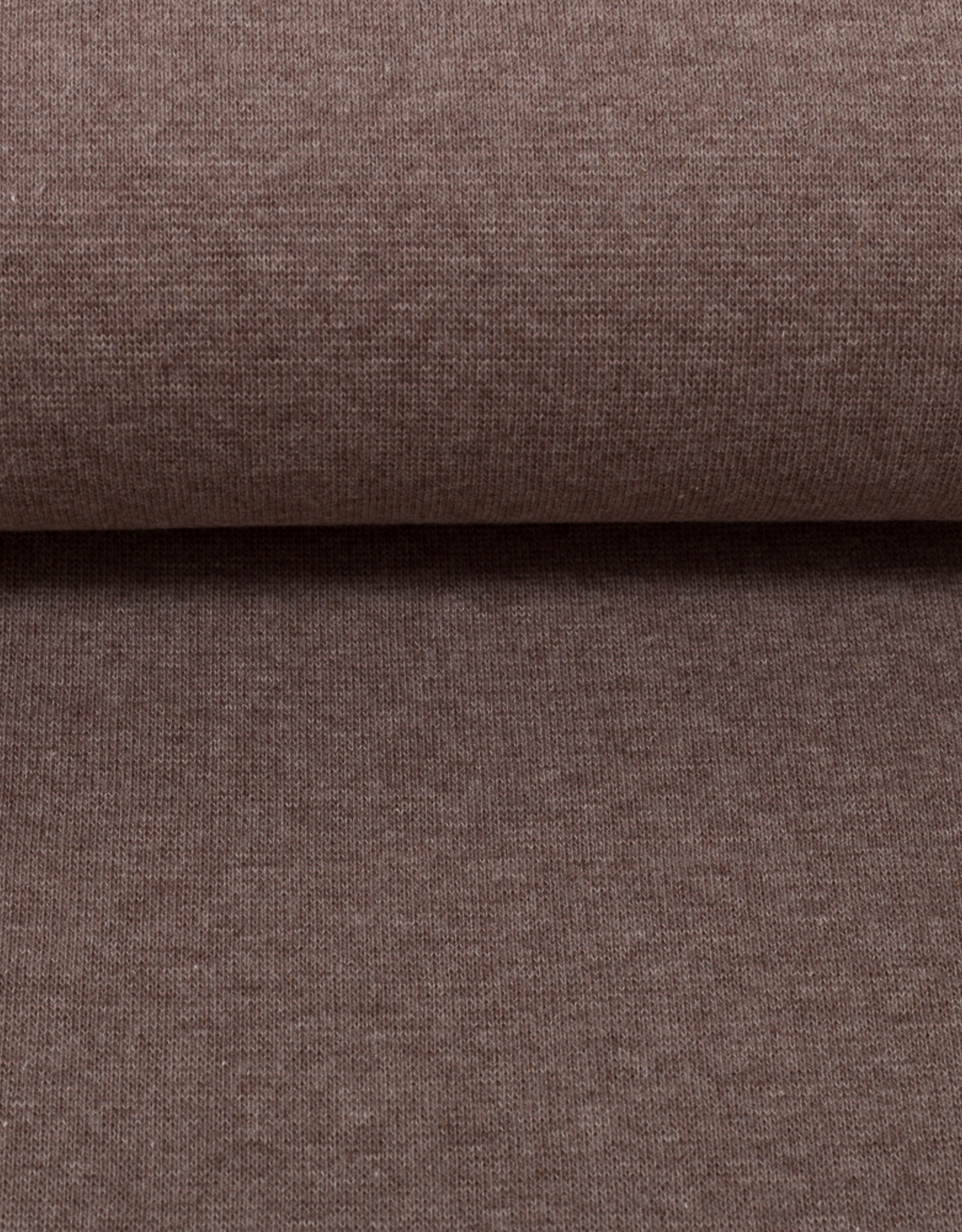 Boordstof uni bruin melange