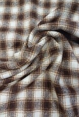 Wol geruit bruintinten