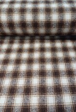 Wol geruit bruintinten