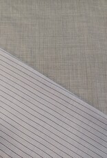 COUPON 50X150CM Dubbelzijdig katoen visgraat grijs, strepen
