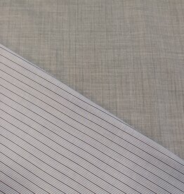 COUPON 50X150CM Dubbelzijdig katoen visgraat grijs, strepen