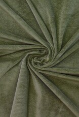 Corduruy met stretch - bubble wash olijfkleur Corduruy met stretch - bubble wash olijfkleur