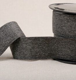 Stoffenschuur selectie Zachte elastiek 40 mm Melange  grijs