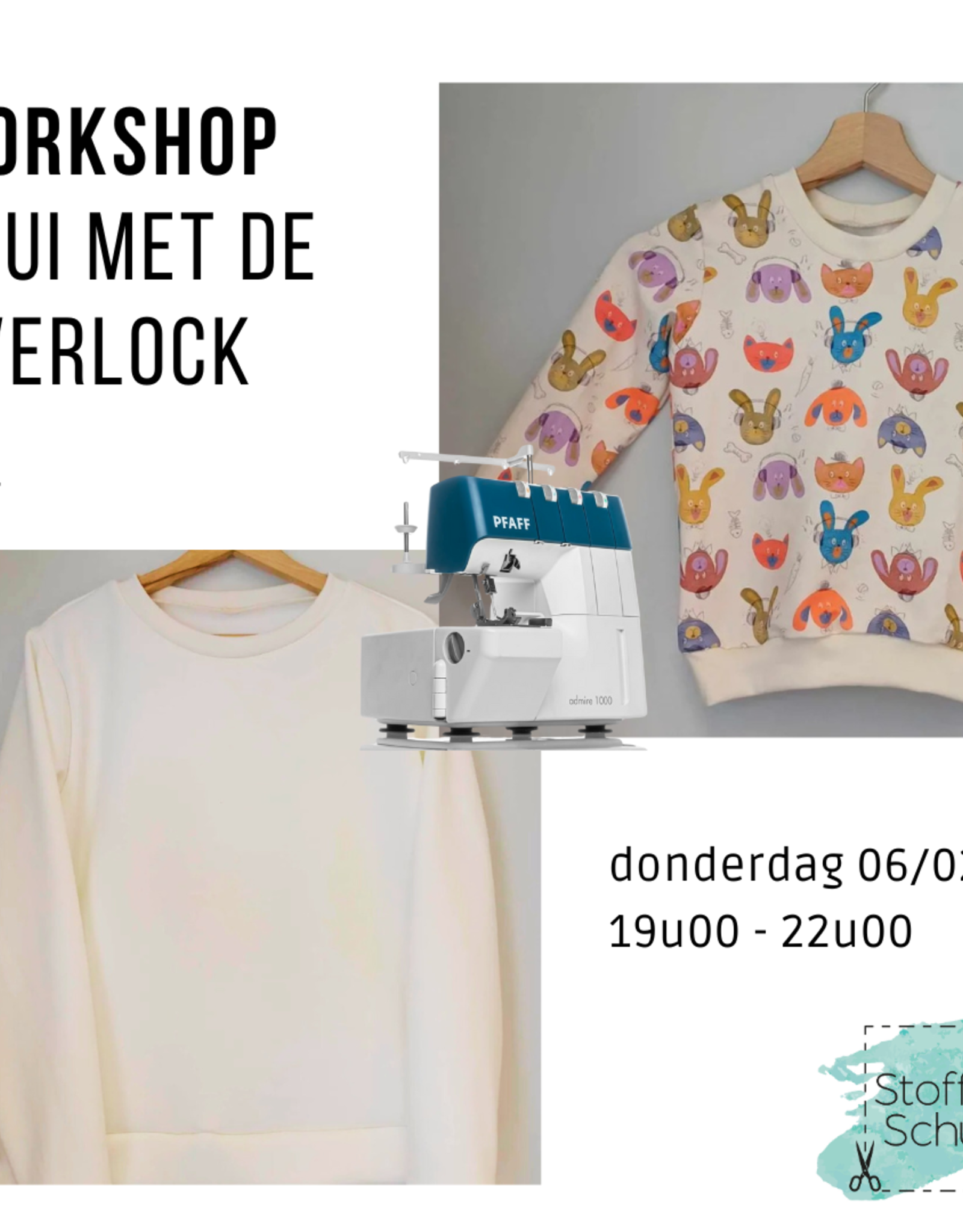 Workshop trui naaien met de overlock 6/02/2025