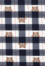 Flannel Navy  ruit beertjes