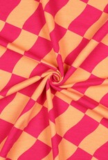 Soft sweat check roze- perzik Soft sweat check roze- perzik