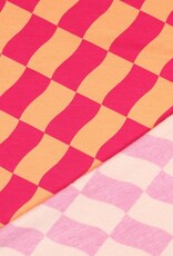 Soft sweat check roze- perzik Soft sweat check roze- perzik