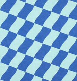 Soft sweat check blauw - mint