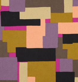 Poppy Canvas abstract groen purple