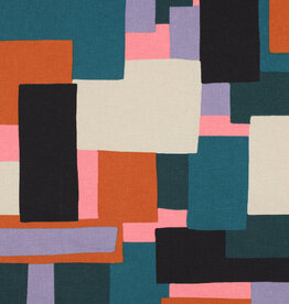 Canvas abstract petrol purple