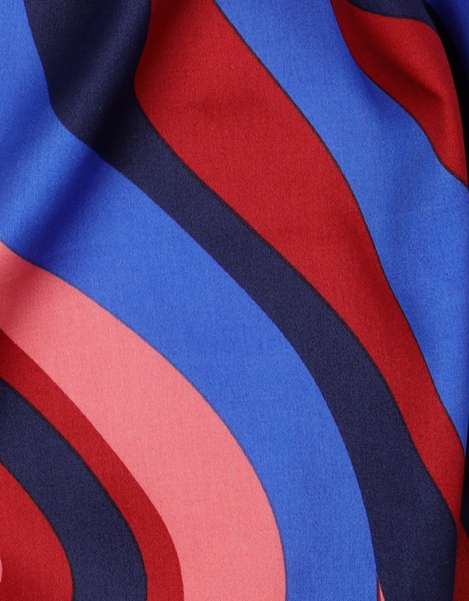 Katoen satijn abstract roze, blauw swirl