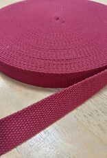 Tassenband katoen 25mm bordeau - rood Tassenband katoen 25mm bordeau - rood