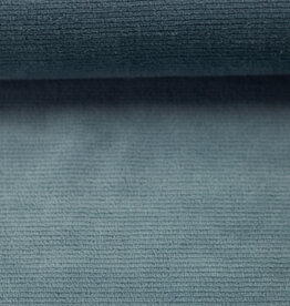 swafing Velvet fijne rib stretch pastel blauw