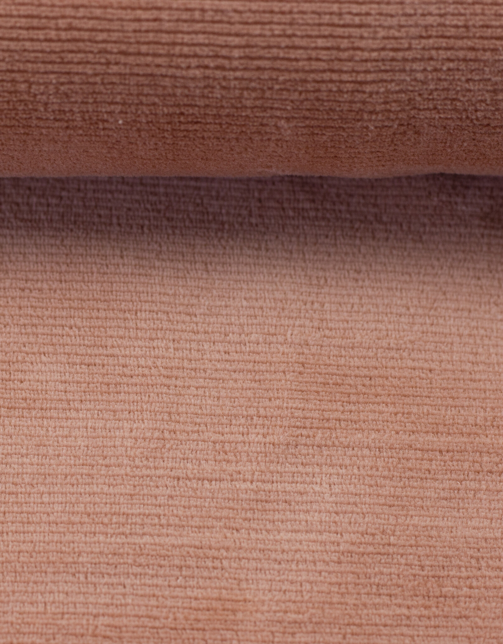 Velvet fijne rib stretch Peache