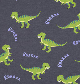 Jersey dinosaurus roarrr melange indigo