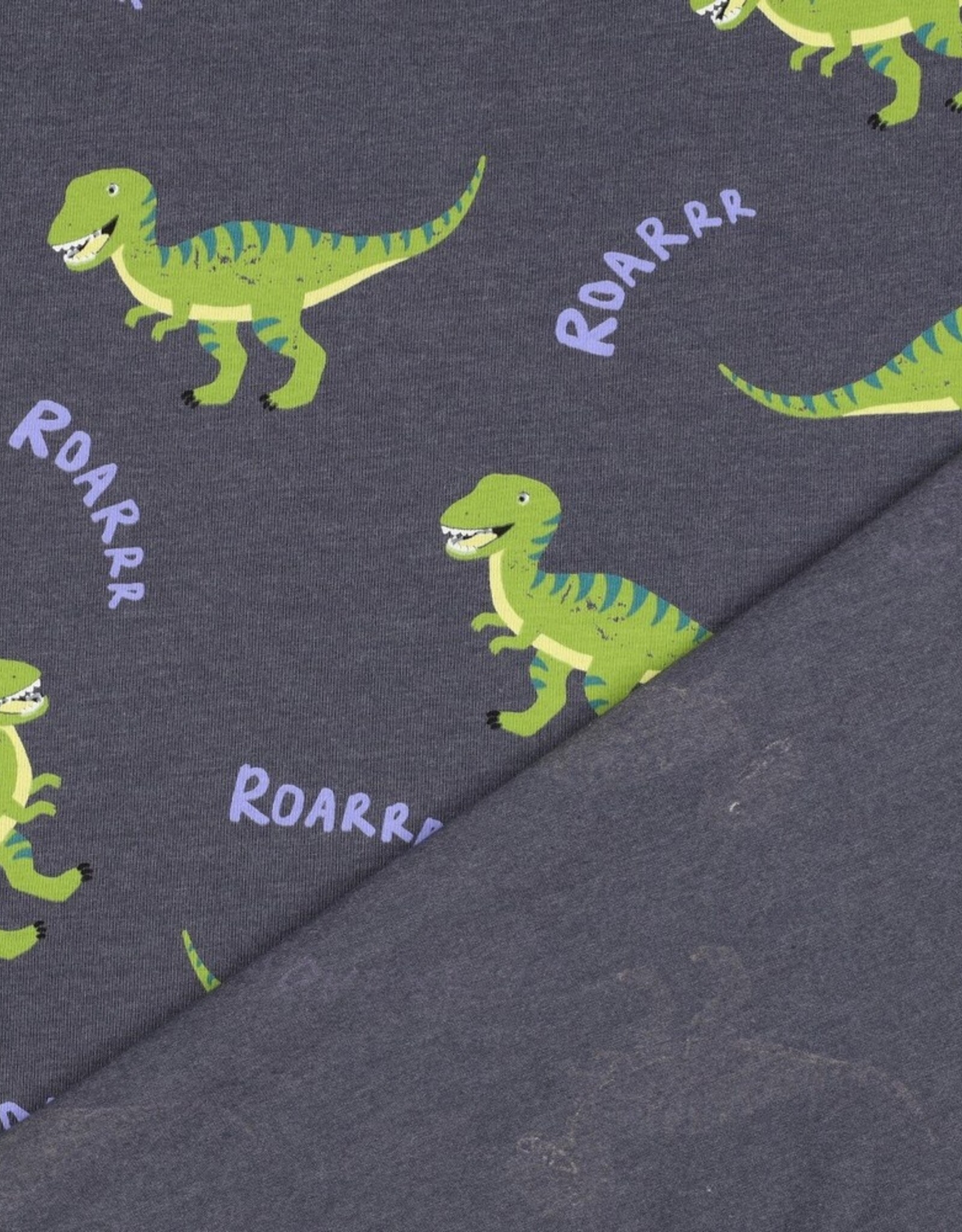 Jersey dinosaurus roarrr melange indigo
