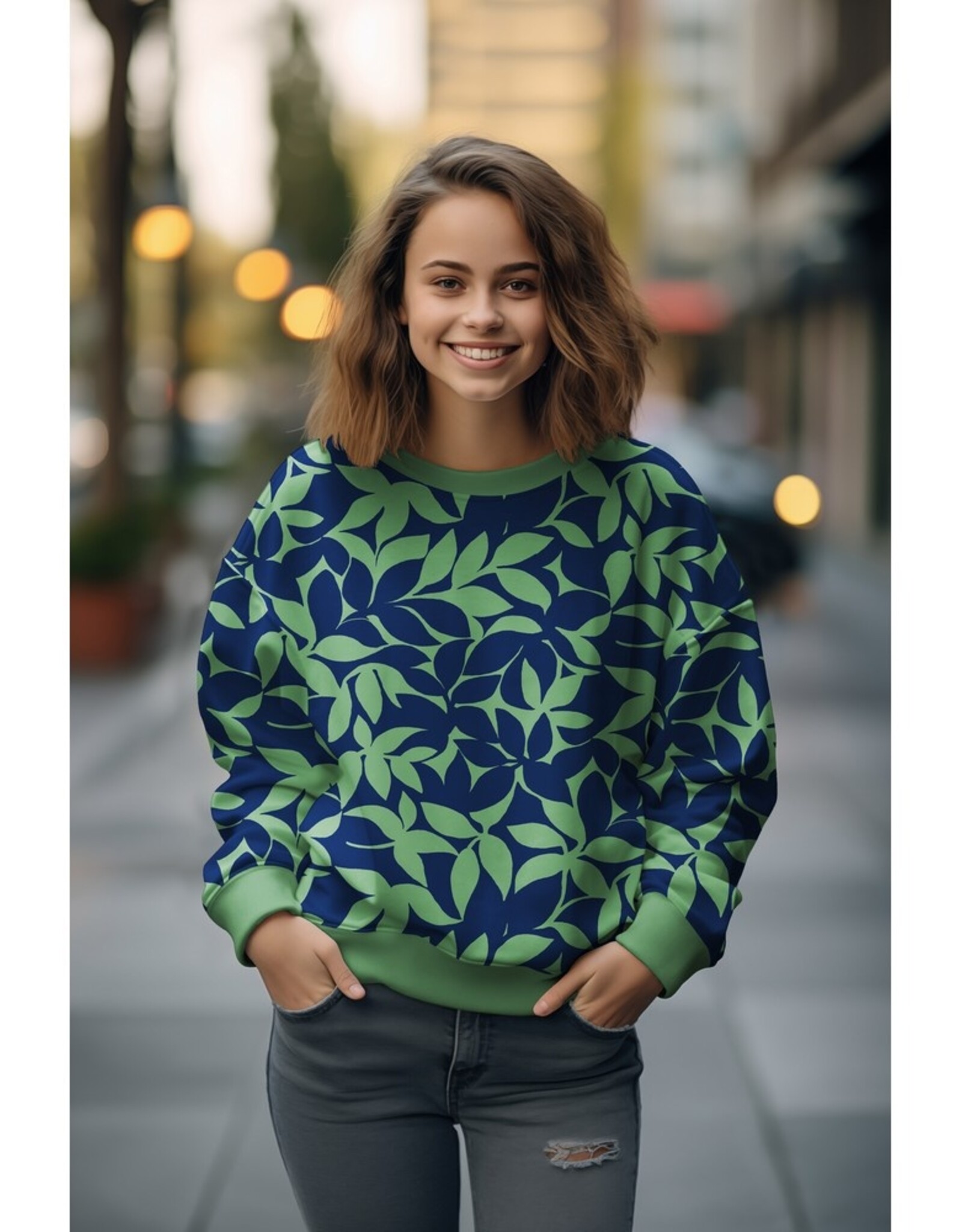 Soft sweat leaves lila, purple