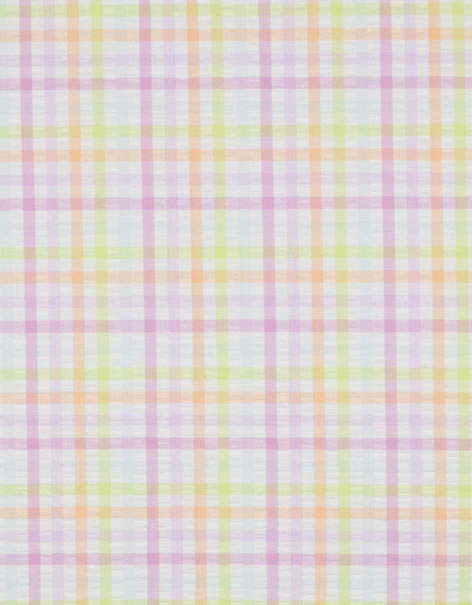 Seersucker katoen check multicolor