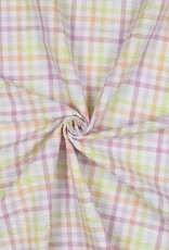 Seersucker katoen check multicolor Seersucker katoen check multicolor