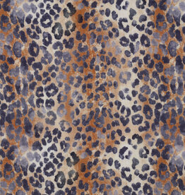 Double gauze digital leopard print