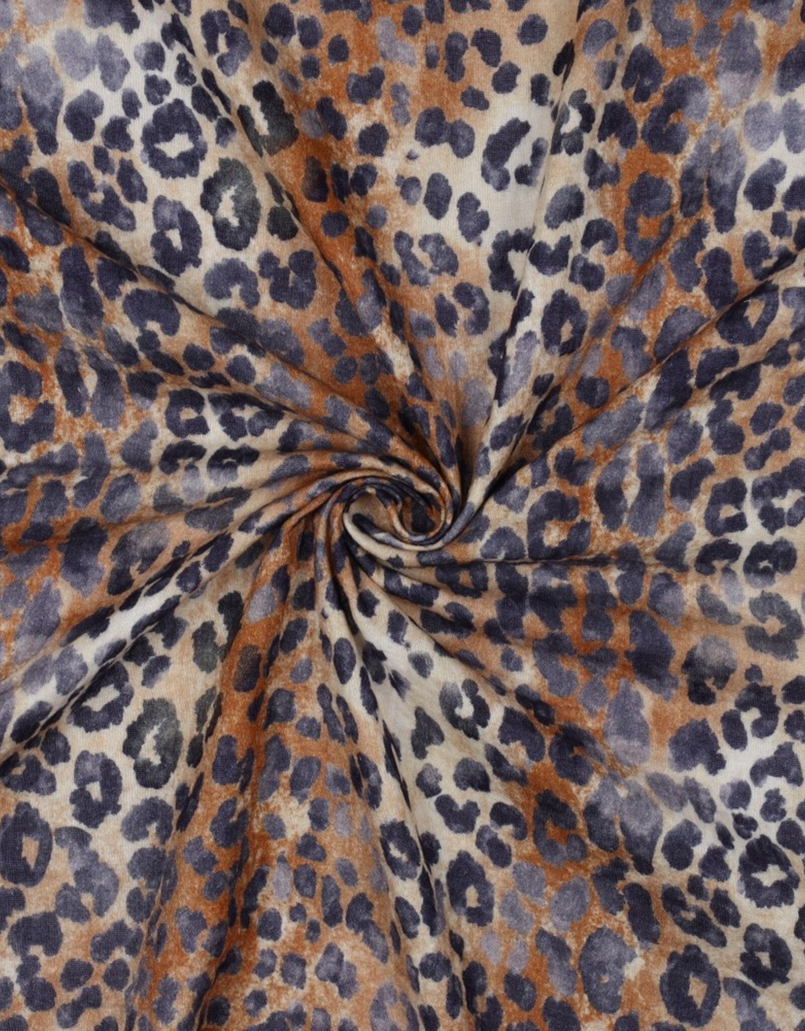 Double gauze digital leopard print