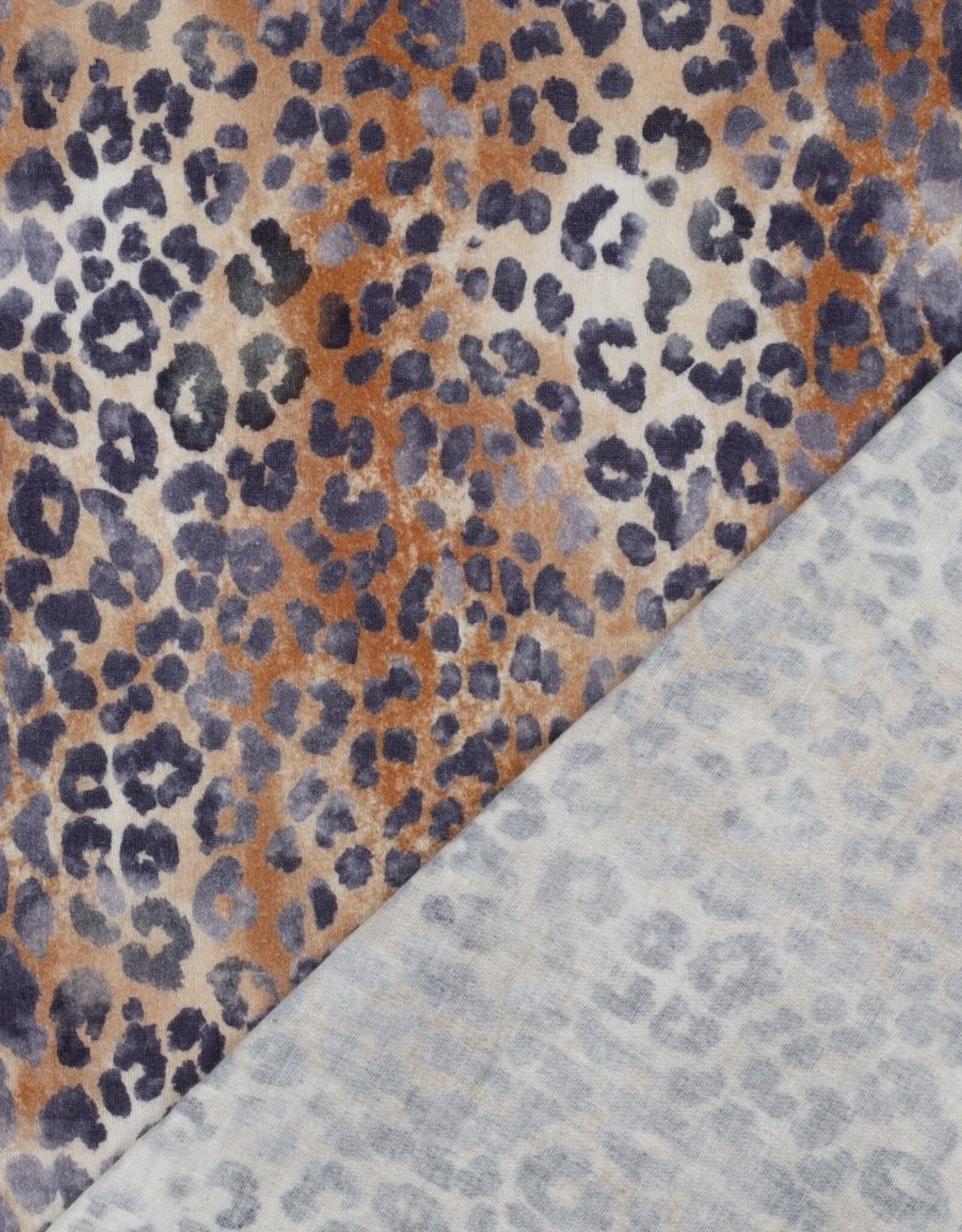 Double gauze digital leopard print