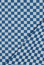 Double gauze check blauw Double gauze check blauw