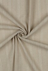 Linen viscose lurex strepen naturel Linen viscose lurex strepen naturel