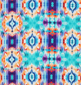 Radiance digital ikat aquarel aqua