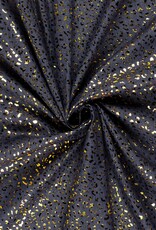 Katoen denim foil leopard Katoen denim foil leopard