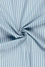 Katoen denim strepen lichtblauw Katoen denim strepen lichtblauw