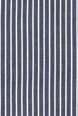 Katoen denim strepen marine wit Katoen denim strepen marine wit