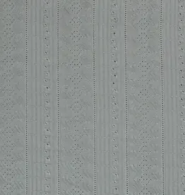 Katoen embroidery staalblauw