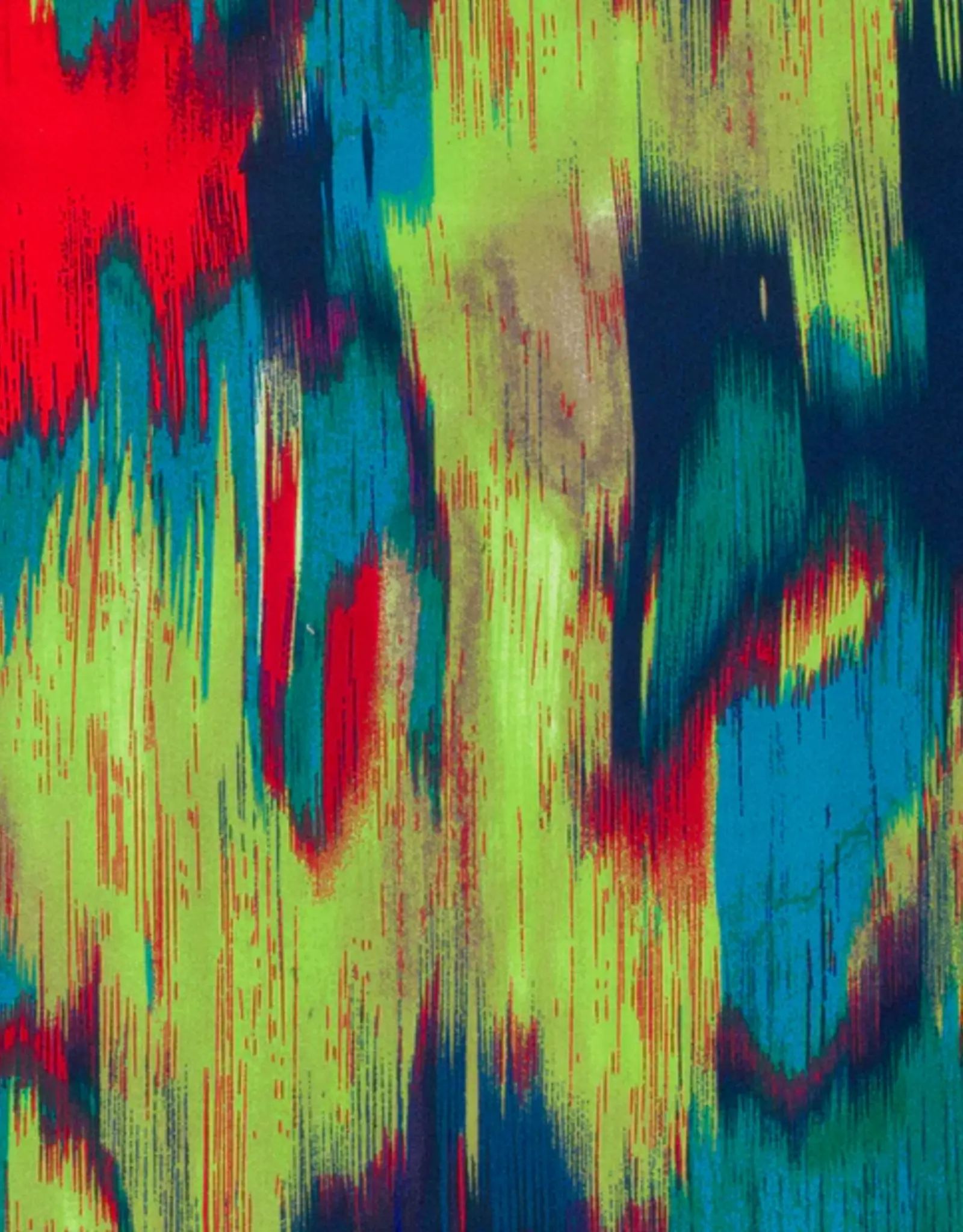 Katoen satijn abstracte vegen limoen groen