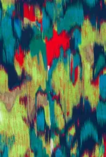 Katoen satijn abstracte vegen limoen groen Katoen satijn abstracte vegen limoen groen