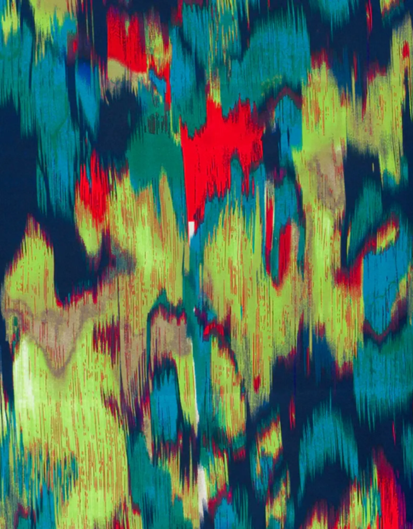 Katoen satijn abstracte vegen limoen groen