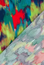 Katoen satijn abstracte vegen limoen groen Katoen satijn abstracte vegen limoen groen