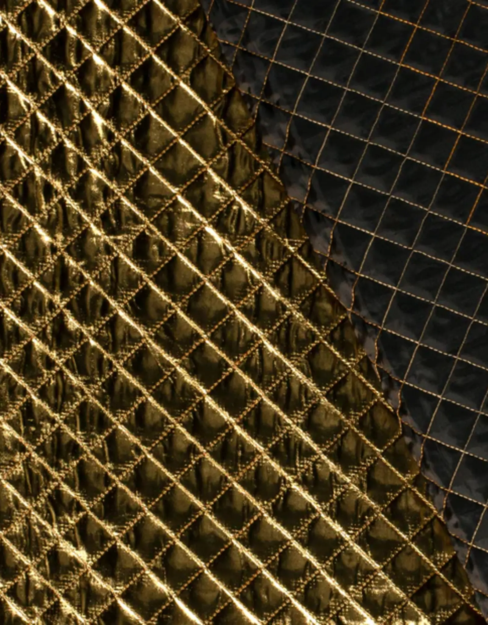 Stepped foildruk ruiten goud