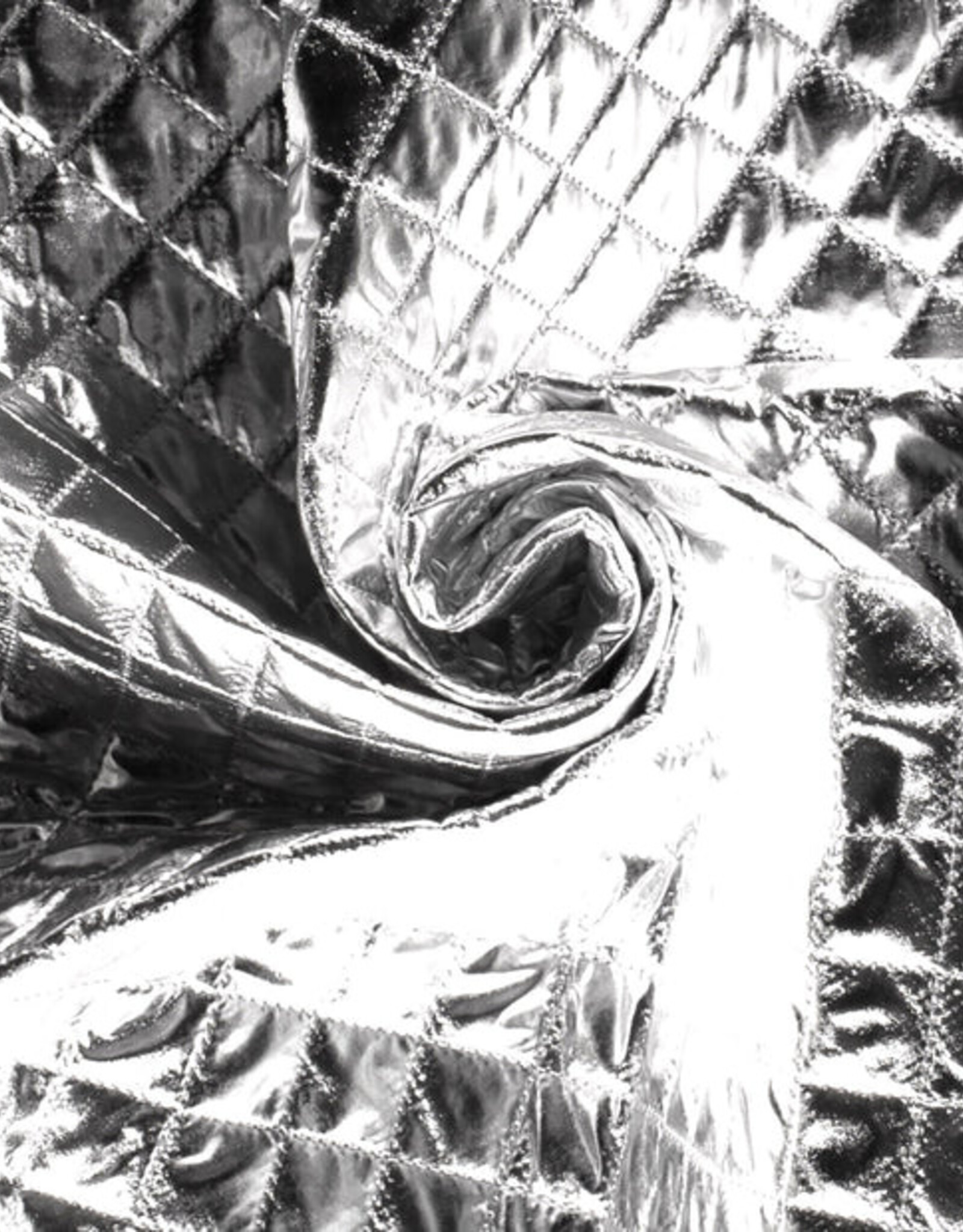 Stepped foildruk ruiten zilver