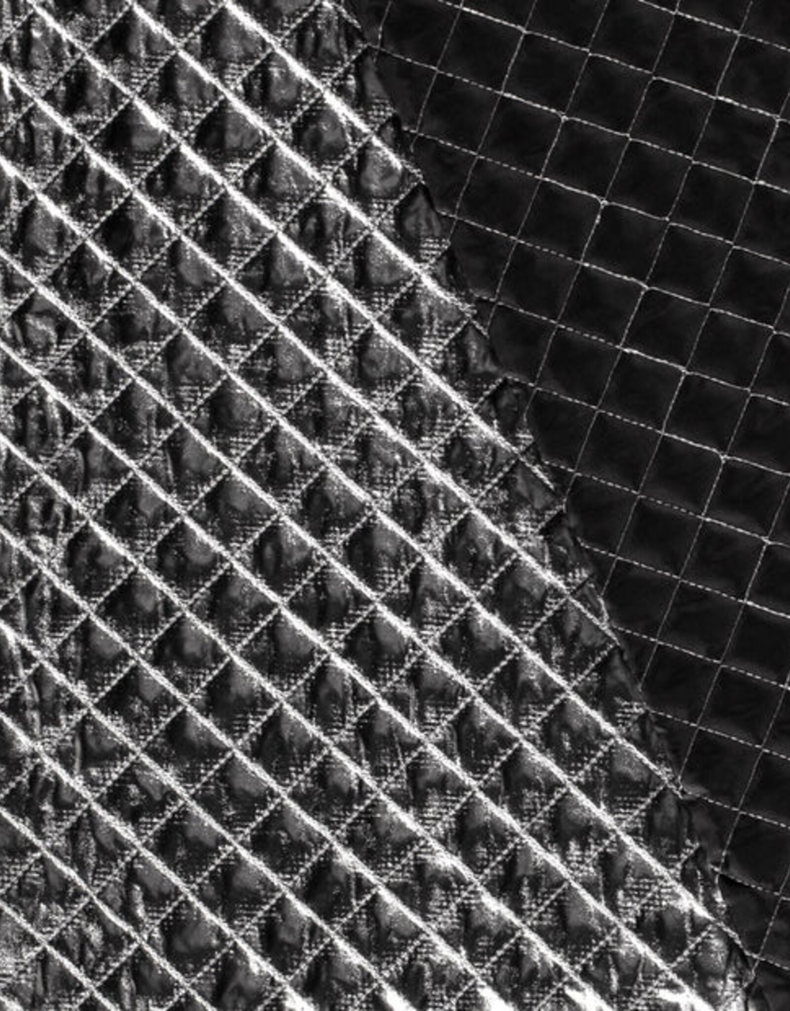 Stepped foildruk ruiten zilver