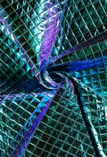 Stepped foildruk ruiten lila aqua Stepped foildruk ruiten lila aqua