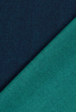 Denim dubbelzijdig  petrol Denim dubbelzijdig  petrol