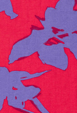 Stoffenschuur selectie Viscose twill  abstract two tone bloemen fuchsia lila