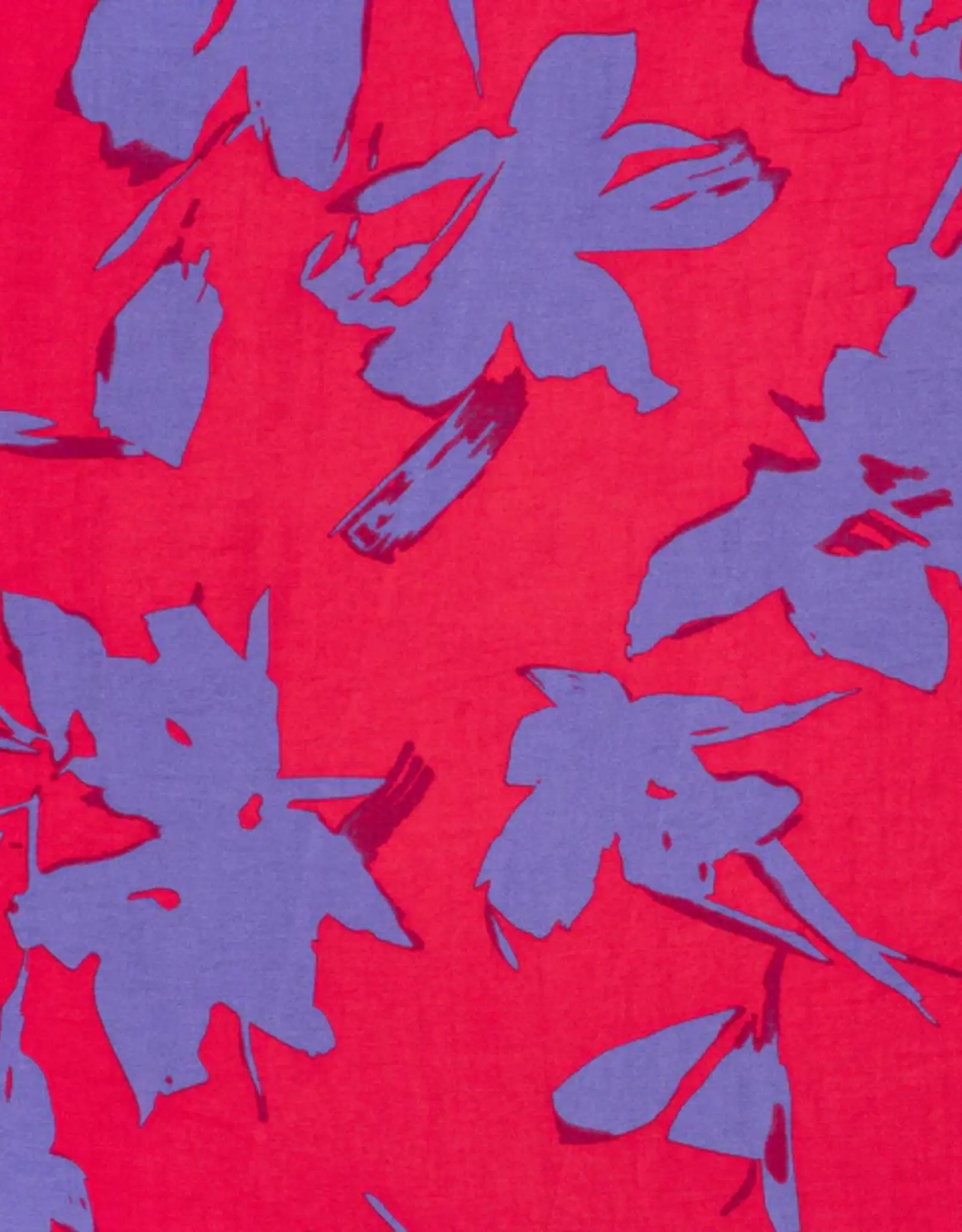 Stoffenschuur selectie Viscose twill  abstract two tone bloemen fuchsia lila