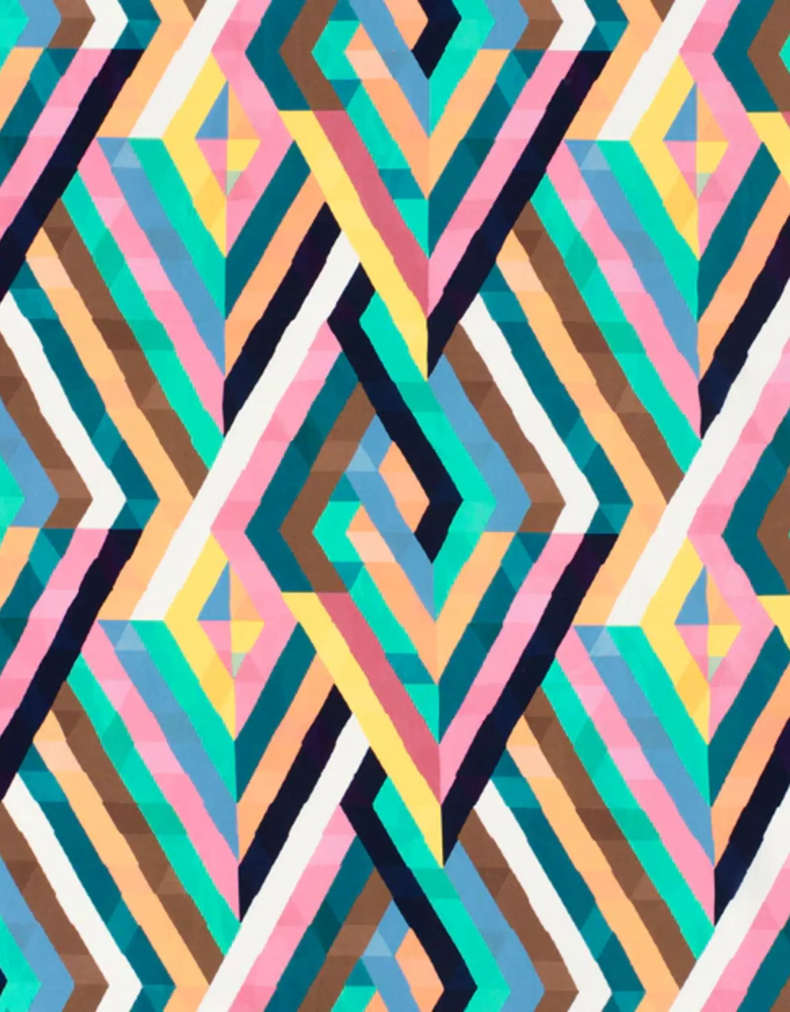 Viscose poplin kleurrijke ruiten