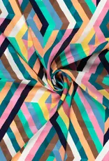 Viscose poplin kleurrijke ruiten Viscose poplin kleurrijke ruiten
